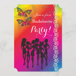 Invitación Diseños psicodélicos del fiesta de Bachelorette de