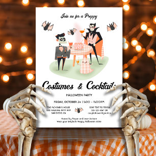 Invitación Disfraces de adormidera y cócteles Halloween