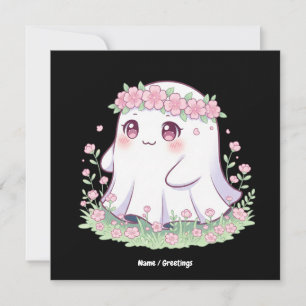 Invitación Disfraces de Fantasma Floral Halloween para mujere