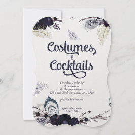 Invitación Disfraces de Halloween y cócteles Bash de máscaras