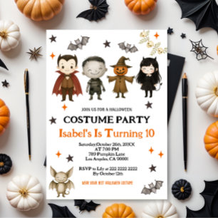 Invitación Disfraces editables Spooktaculares Cumpleaños Hall