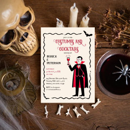 Invitación Disfraces Elegantes y Retro fiesta de Halloween