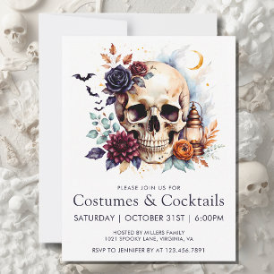 Invitación Disfraces góticos y cócteles de Halloween