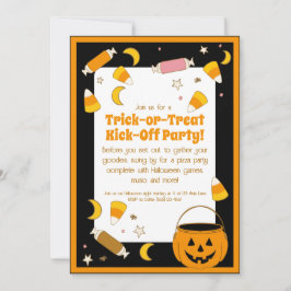 Invitación Disfraces retro de Halloween o Fiesta de maletero