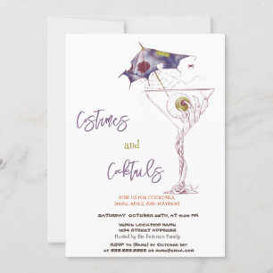 Invitación Disfraces y cóctel espeluznante Halloween