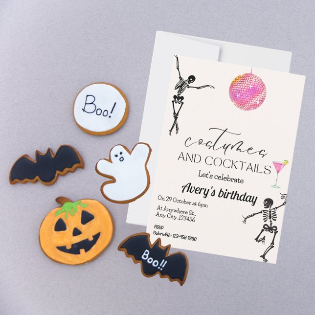Invitación Disfraces y cócteles con tema de Halloween (Subido por el creador)