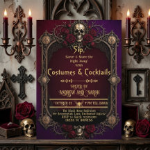 Disfraces y cócteles de calaveras góticas Rosas ca