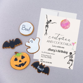 Invitación Disfraces y cócteles de Halloween