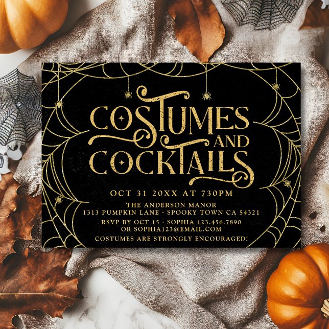 Invitación Disfraces y cócteles fantasmales Halloween para ad (Subido por el creador)