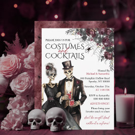 Invitación Disfraces y cócteles Fiesta de Halloween para adul