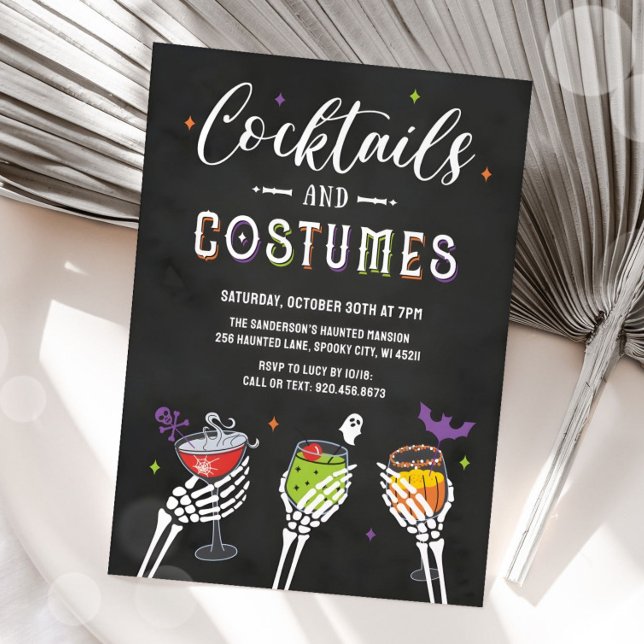 Invitación Disfraces y cócteles Fiesta de Halloween para adul (Subido por el creador)