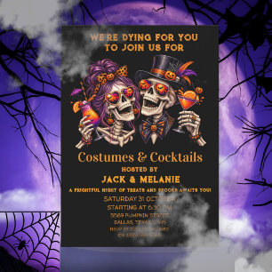 Invitación Disfraces y Cócteles Fiesta de Halloween para Adul