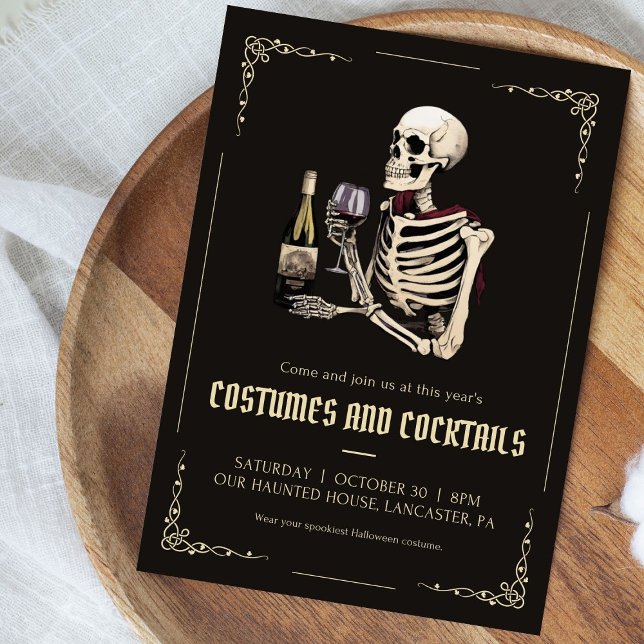 Invitación Disfraces y cócteles Fiesta de Halloween para adul (Subido por el creador)