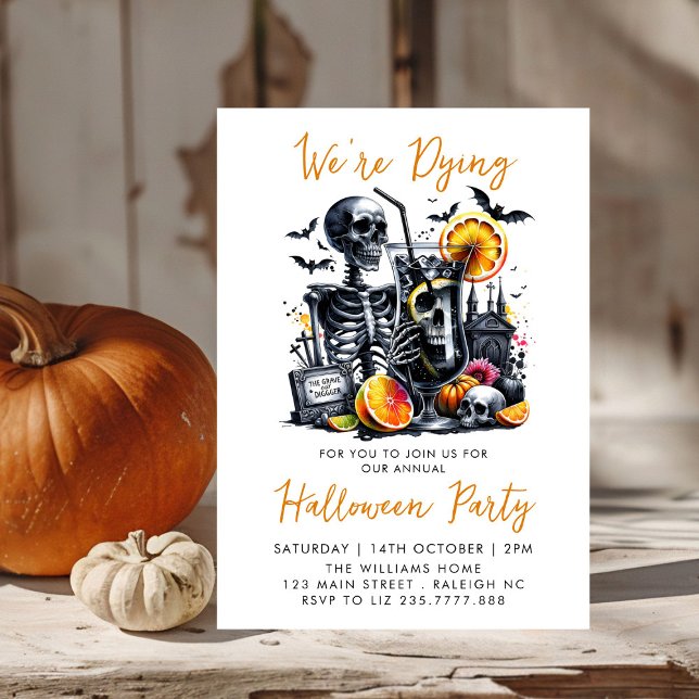 Invitación Disfraces y cócteles Fiesta de Halloween para adul (Subido por el creador)