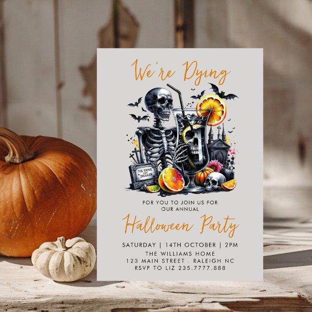 Invitación Disfraces y cócteles Fiesta de Halloween para adul (Subido por el creador)