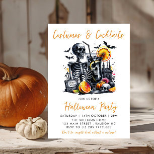 Invitación Disfraces y cócteles Fiesta de Halloween para adul