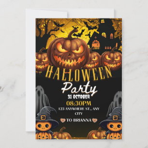Invitación Disfraces y cócteles Fiesta de Halloween para adul