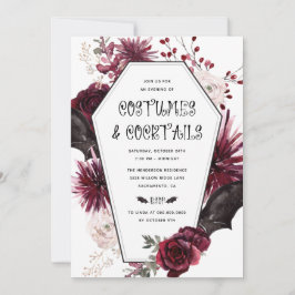 Invitación Disfraces y cócteles Fiesta de Halloween para adul