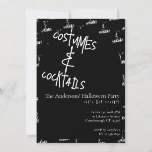 Invitación Disfraces y Cócteles Halloween