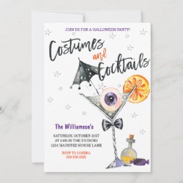 Invitación Disfraces y cócteles Halloween