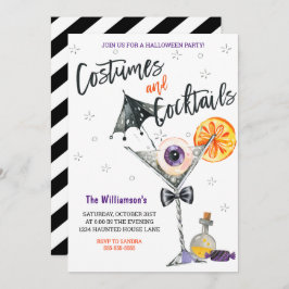 Invitación Disfraces y cócteles Halloween