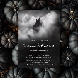 Invitación Disfraces y cócteles Halloween Adulto Castillo de