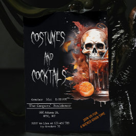 Invitación Disfraces y cócteles Halloween con bromas