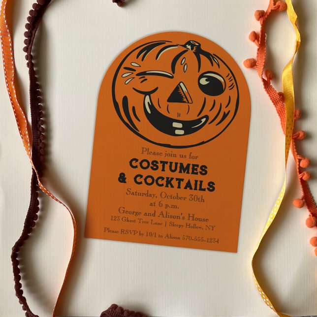 Invitación Disfraces y cócteles Vintage Halloween Party (Subido por el creador)