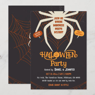 Invitación Disfraz de adulto de telaraña de araña para fiesta
