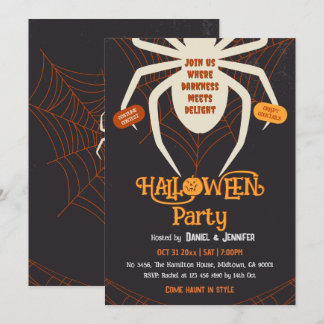 Invitación Disfraz de adulto de telaraña de araña para fiesta