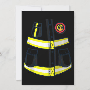 Invitación Disfraz de Bombero Fácil para Halloween Cosplay