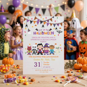 Invitación Disfraz de bruja linda para fiesta de Halloween pa
