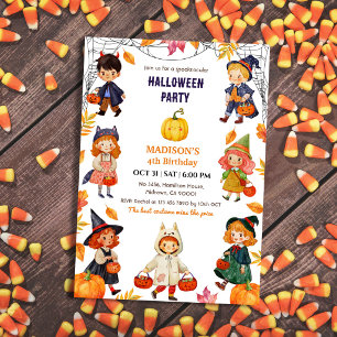 Invitación Disfraz de cumpleaños de Halloween para niños Cala