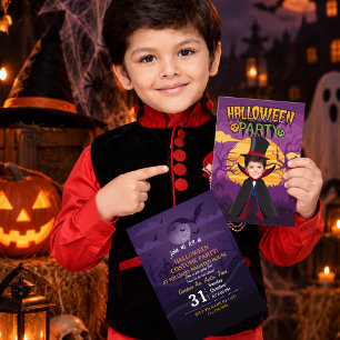 Invitación Disfraz de foto personalizada Fiesta de Halloween
