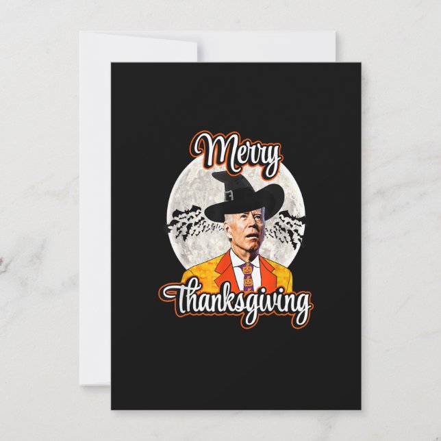 Invitación Disfraz de Halloween de Joe Biden confuso para Tha (Anverso)