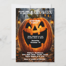 Invitación Disfraz de Jack o'Lantern Fiesta de Halloween Espe