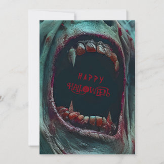 Invitación disfraz de monstruo aterrador de HALLOWEEN FIESTA