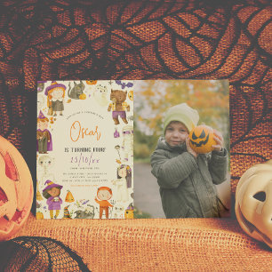 Invitación Disfraz de Niño Espeluznante para Halloween Foto d