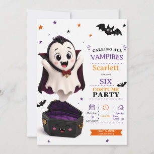 Invitación Disfraz de pequeño vampiro - Cumpleaños de Hallowe