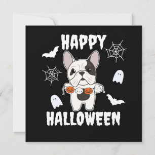 Invitación Disfraz de perro de Halloween para Bulldog Francés