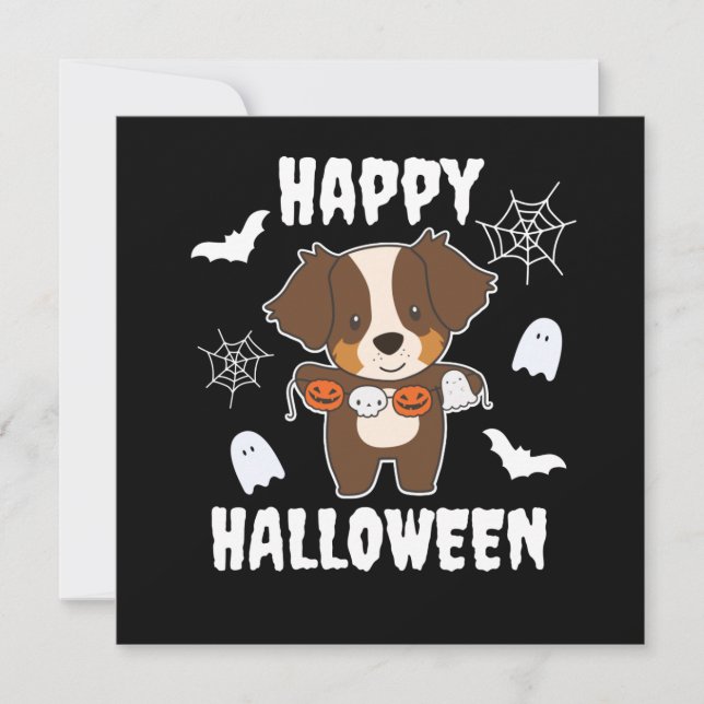 Invitación Disfraz de perro para Halloween del pastor austral (Anverso)