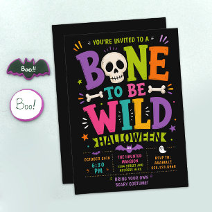 Invitación Disfraz divertido para fiesta de Halloween Cráneo