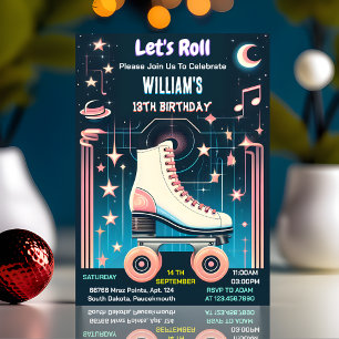 Invitación disfrute de chicas chicos geniales Patinaje sobre