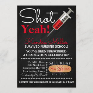 Invitación ¡Disparen sí!Invitación a graduación de la escuela