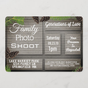 Invitación Disparo de fotos de familia rusa