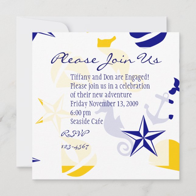 Invitación Dispersión náutica (Anverso)