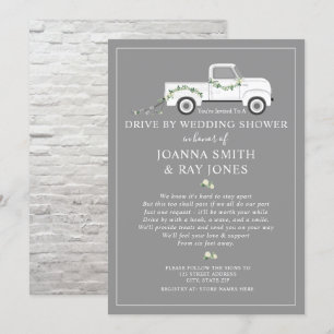 Invitación Distancia Social De Bridal Shower White Truck