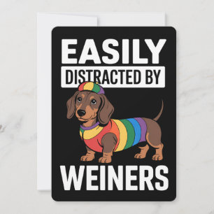 Invitación Distrado fácilmente por los Weiners LGBTQ Rainbow 