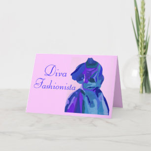 Invitación Diva Fashionista En Azul I