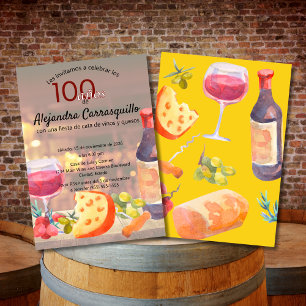 Invitación Diverión Español Cata de Vino y Queso por el Centé